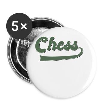 Schach - Buttons groß 56 mm (5er Pack) - Weiß - Vorne