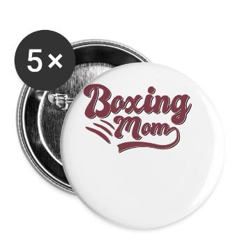 Boxen Mama Geschenk - Buttons groß 56 mm (5er Pack) - Weiß - Vorne