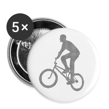 BMX - Buttons groß 56 mm (5er Pack) - Weiß - Vorne