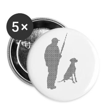 Hunt - Buttons large 2.2''/56 mm (5-pack) - white - Front