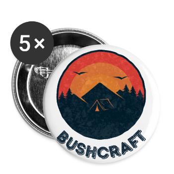 Bushcraft survival - Buttons large 2.2''/56 mm (5-pack) - white - Front