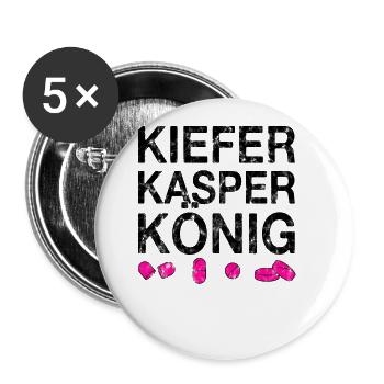 Techno party feiern Spruch - Buttons groß 56 mm (5er Pack) - Weiß - Vorne