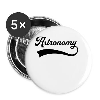 Lettrage astronomique - Lot de 5 grands badges (56 mm) - blanc - Devant