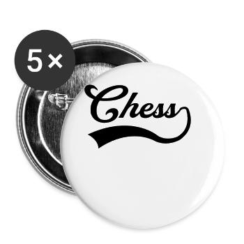 Lettrage d’échecs - Lot de 5 grands badges (56 mm) - blanc - Devant