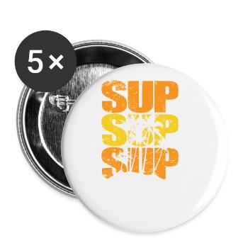 SUP with Palm Stand up Paddle Sport - Buttons large 2.2''/56 mm (5-pack) - white - Front