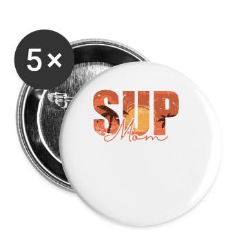 SUP Mom Stand up Paddle Balance halten - Buttons groß 56 mm (5er Pack) - Weiß - Vorne