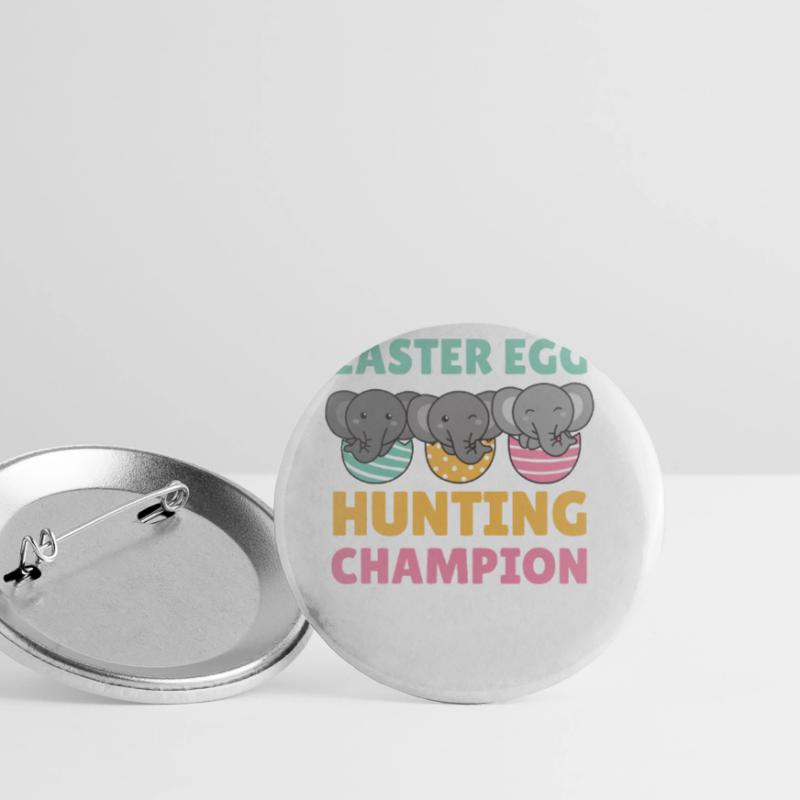 cute elephants at Easter with Easter eggs elephant Buttons large 2.2''/56 mm (5-pack)
