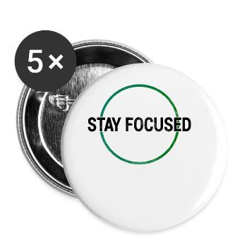 Focus Learning Shirt - Buttons large 2.2''/56 mm (5-pack) - white - Front