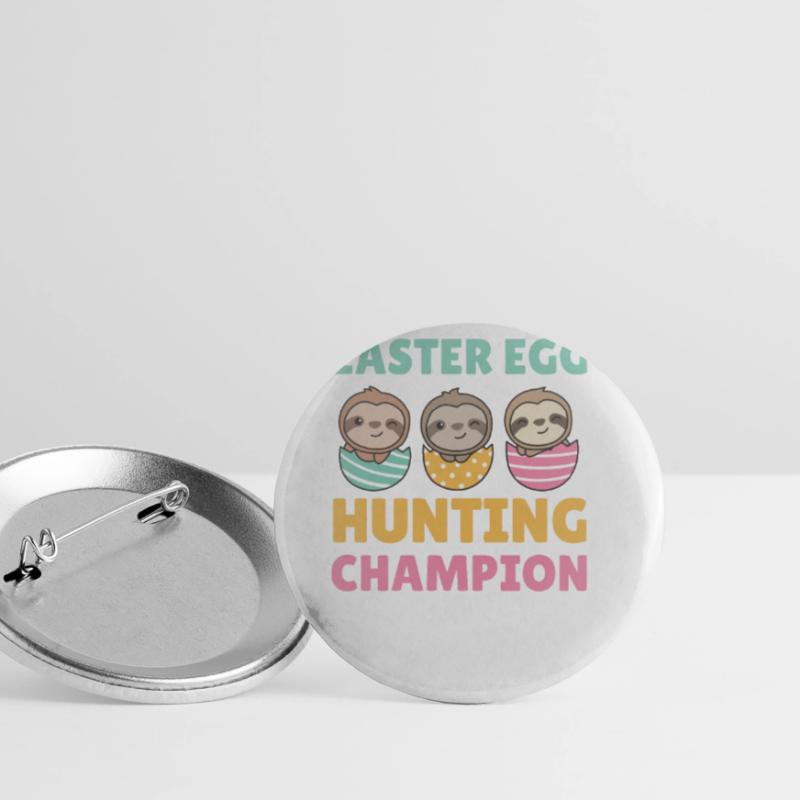 cute sloths at Easter with Easter eggs sloth Buttons large 2.2''/56 mm (5-pack)