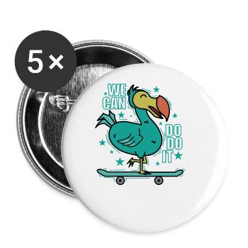 Nous pouvons le faire Nous pouvons le faire Oiseau Maurice - Lot de 5 grands badges (56 mm) - blanc - Devant
