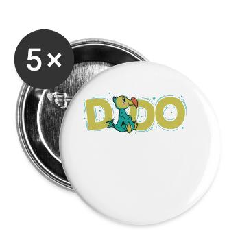 Oiseau dodo de l’île Maurice - Lot de 5 grands badges (56 mm) - blanc - Devant