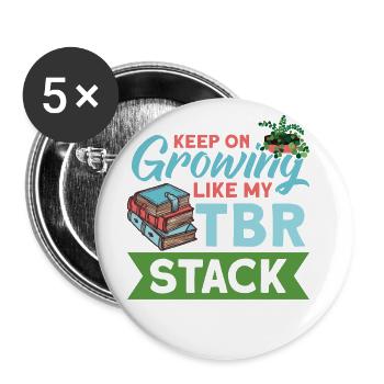 Book lover design with books for literature - Buttons large 2.2''/56 mm (5-pack) - white - Front