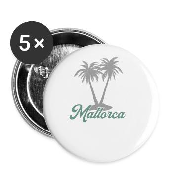 Mallorca - Buttons groß 56 mm (5er Pack) - Weiß - Vorne