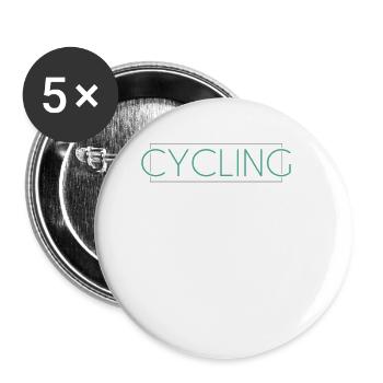 Lettrage de vélo de vélo - Lot de 5 grands badges (56 mm) - blanc - Devant