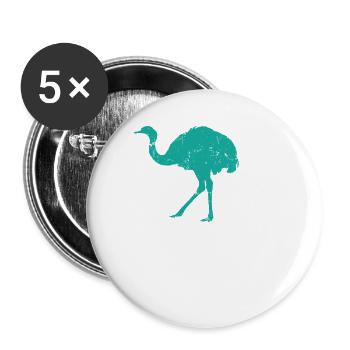 Ostrich ratite animal desert - Buttons large 2.2''/56 mm (5-pack) - white - Front