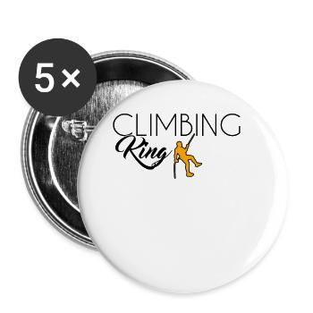 Roi de l’escalade - Lot de 5 grands badges (56 mm) - blanc - Devant