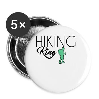 Hiking King - Buttons groß 56 mm (5er Pack) - Weiß - Vorne