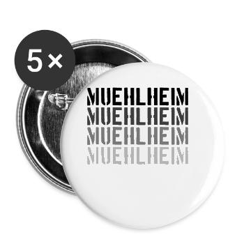 Mühlheim - Buttons large 2.2''/56 mm (5-pack) - white - Front
