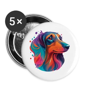 Dachshund Dachshund Dog Dogs Dogs Dog Love Pet - Buttons large 2.2''/56 mm (5-pack) - white - Front