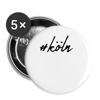Cologne - Lot de 5 grands badges (56 mm) - blanc - Devant