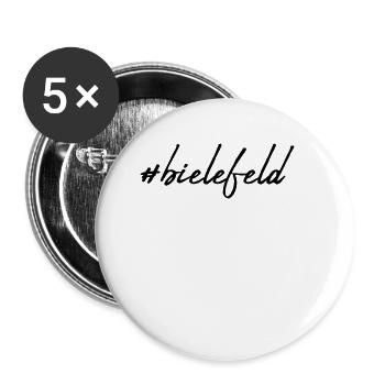 Bielefeld - Buttons large 2.2''/56 mm (5-pack) - white - Front