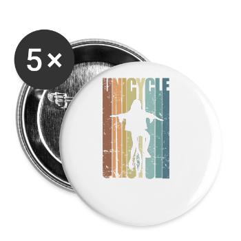 Unicycle Einrad Balance Freestyle - Buttons groß 56 mm (5er Pack) - Weiß - Vorne