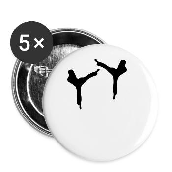 Capoeira - Buttons groß 56 mm (5er Pack) - Weiß - Vorne