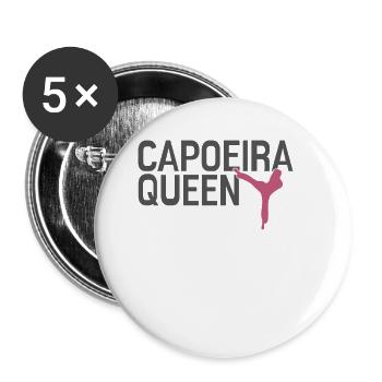 Reine de la Capoeira - Lot de 5 grands badges (56 mm) - blanc - Devant