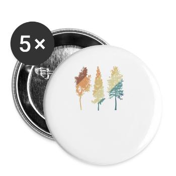 Tree friends in nature Leaves Environment - Buttons large 2.2''/56 mm (5-pack) - white - Front