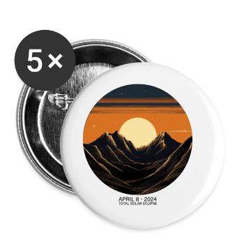 Himmlischer Tanz 2024: Amerikas Sonnenspektakel - Buttons groß 56 mm (5er Pack) - Weiß - Vorne