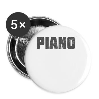 Piano - Buttons groß 56 mm (5er Pack) - Weiß - Vorne
