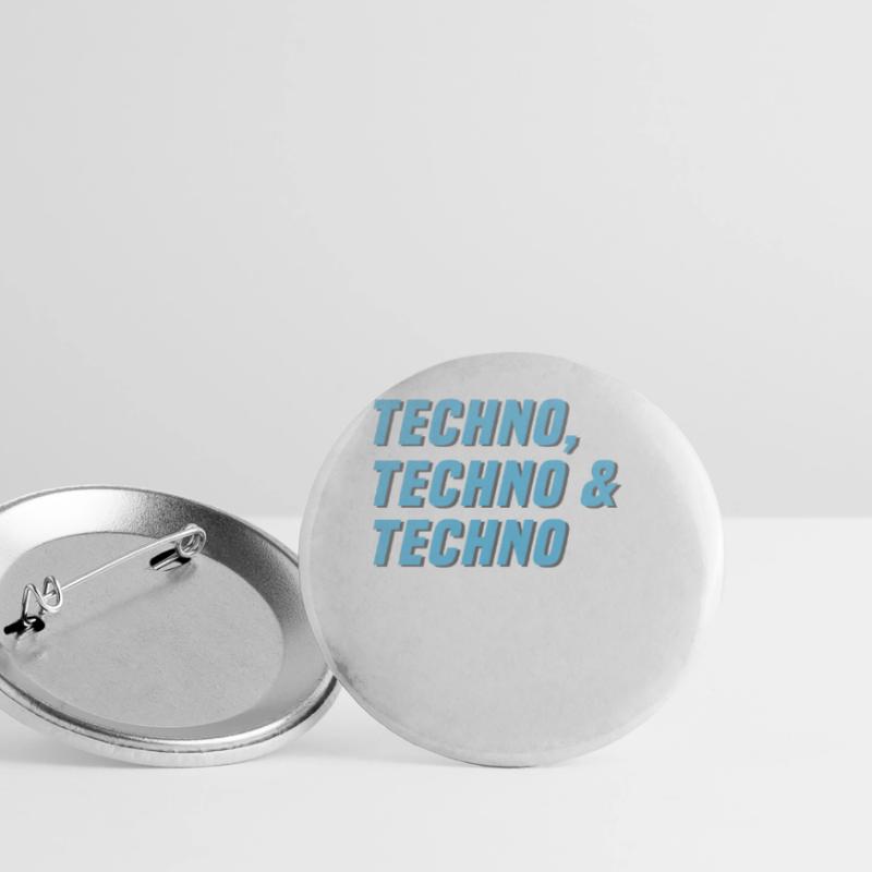 Techno Techno Techno Lot de 5 grands badges (56 mm)