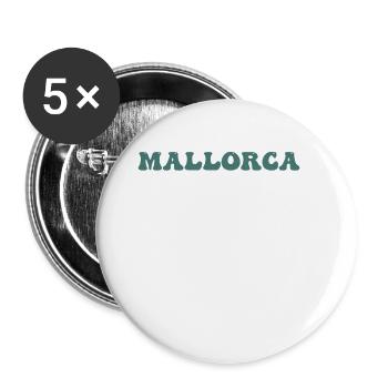 Mallorca - Buttons groß 56 mm (5er Pack) - Weiß - Vorne
