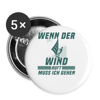 Kite surfen Spruch - Buttons groß 56 mm (5er Pack) - Weiß - Vorne