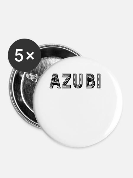 Azubi - Buttons groß 56 mm (5er Pack) - Weiß