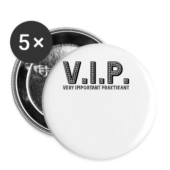 wichtiger Praktikant - Buttons groß 56 mm (5er Pack) - Weiß - Vorne