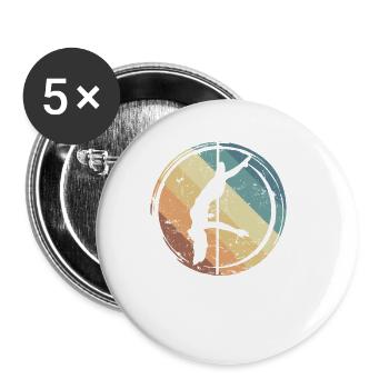 Pole Dance Sport Gracieux - Lot de 5 grands badges (56 mm) - blanc - Devant