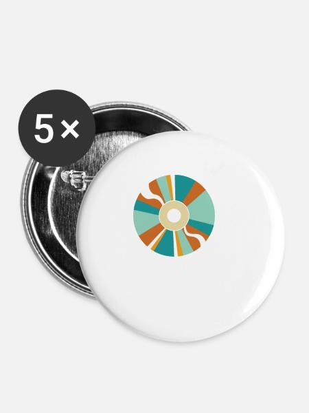 CD-Rom Retrospeichermodul Datenträger - Buttons groß 56 mm (5er Pack) - Weiß