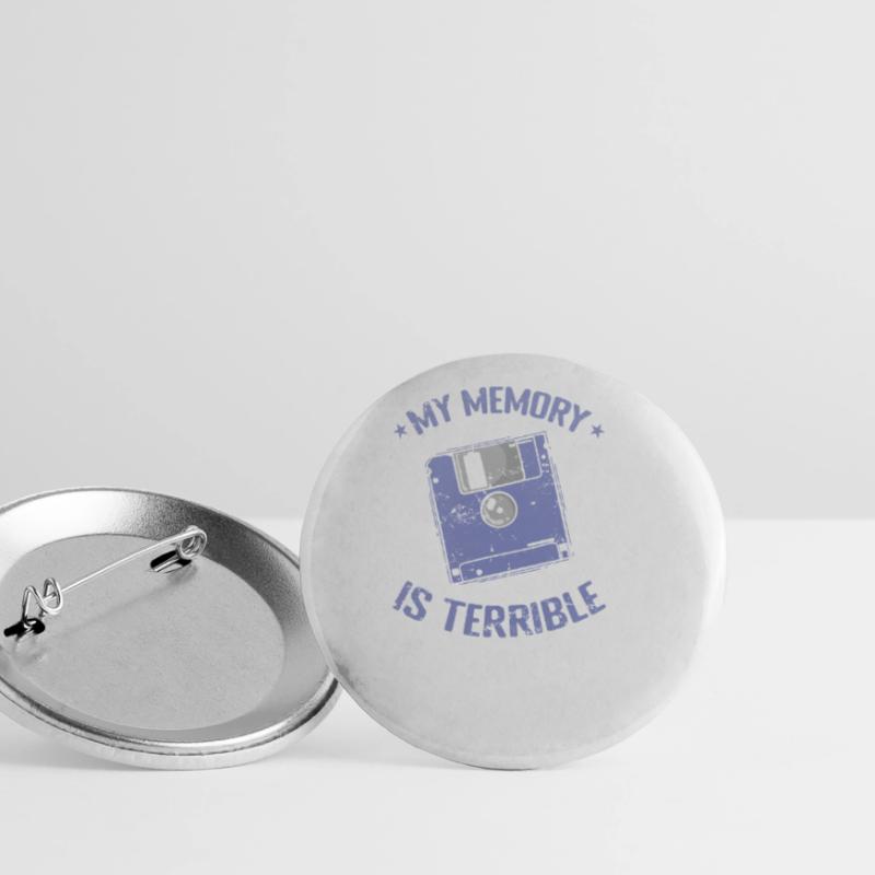 My Memory is Terrible floppy disk memory module Buttons large 2.2''/56 mm (5-pack)