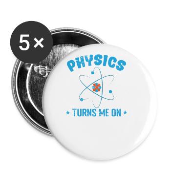 La physique m’excite sur Studium - Lot de 5 grands badges (56 mm) - blanc - Devant