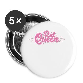 Rat Queen Rodent Nature Pet - Buttons large 2.2''/56 mm (5-pack) - white - Front