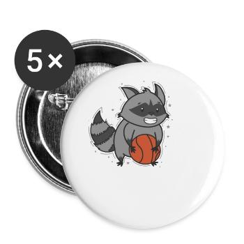 Washable plays basketball omnivore - Buttons large 2.2''/56 mm (5-pack) - white - Front