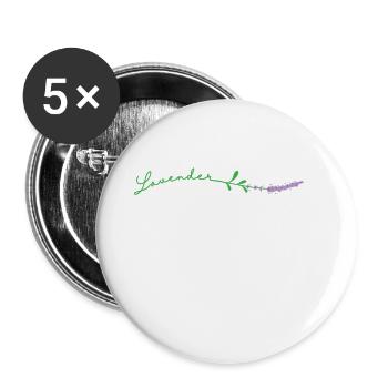 Lavender Garden Plant Environment - Buttons large 2.2''/56 mm (5-pack) - white - Front