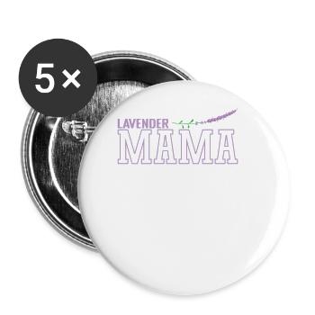 Lavendel Mama Pflanze Garten Duft - Buttons groß 56 mm (5er Pack) - Weiß - Vorne