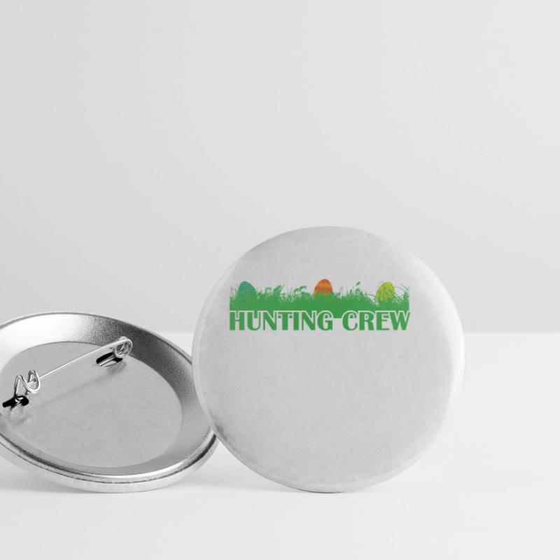 Hunting Crew Easter Easter Bunny Easter Eggs Buttons large 2.2''/56 mm (5-pack)