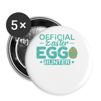 Official Easter Egg Hunter Easter Bunny - Buttons large 2.2''/56 mm (5-pack) - white - Front