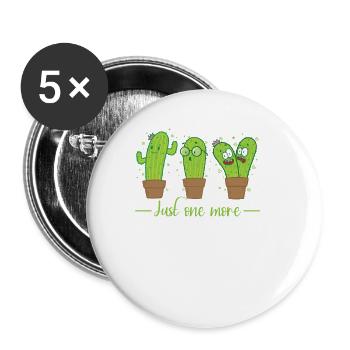 Juste une plante de cactus de plus - Lot de 5 grands badges (56 mm) - blanc - Devant