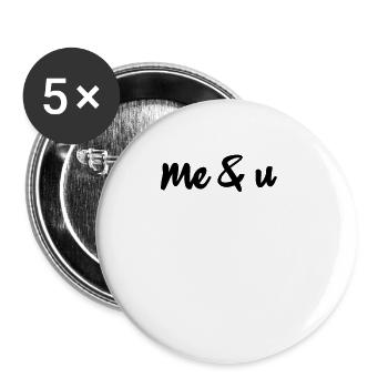 Moi et U - Lot de 5 grands badges (56 mm) - blanc - Devant