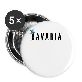Bayern Bavaria - Buttons groß 56 mm (5er Pack) - Weiß - Vorne