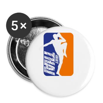 Muay Thai hobby sport cool - Lot de 5 grands badges (56 mm) - blanc - Devant